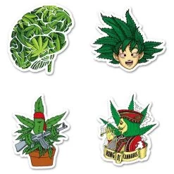 Assorted Weed Hemp Stickers 50 Pieces -Hookah Equipment Store 25assorted stickers12