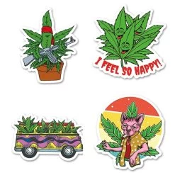 Assorted Weed Hemp Stickers 50 Pieces -Hookah Equipment Store 25assorted stickers13
