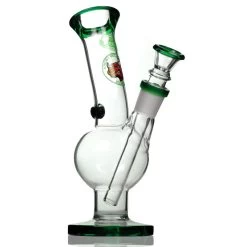 Agung Medium Bull Glass Slider Bubble Bong Green 25cm