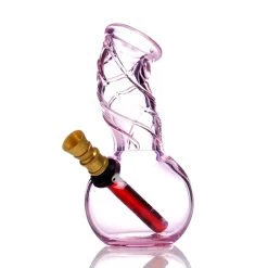 Agung Twister Pink Cute Glass Bong 11cm -Hookah Equipment Store A1119P twister pink1