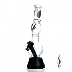 Agung Skinny Bubbles Glass Bong With Design 27cm