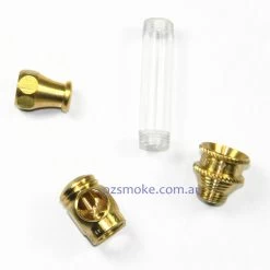 Agung 1608 Brass See Through Metal Acrylic Pipe 6cm -Hookah Equipment Store A1608 PIPE SMALL BRASS SEETHROUGH detail 1