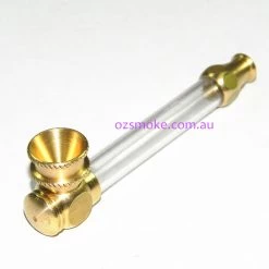 Agung 1609 Brass See Through Metal Acrylic Medium Pipe 8cm