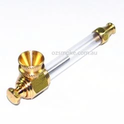 Spike See Through Brass Metal Acrylic Dry Pipe Medium Agung