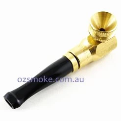 Agung Black And Brass Dry Pipe -Hookah Equipment Store A1616 mouth piece pipe