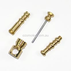 Agung 1641 Ornate Brass Spike Metal Dry Pipe 9cm -Hookah Equipment Store A1641 Ornate Spike detail