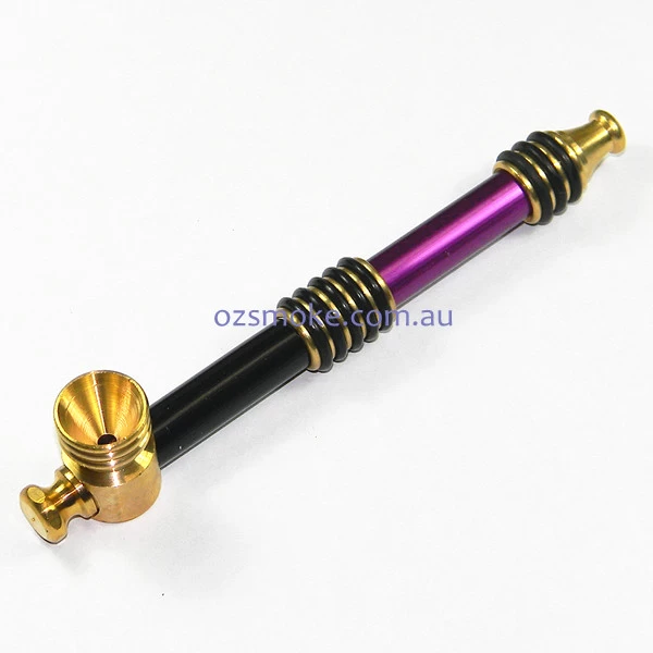 Agung 1646 COLOUR O_RING SPIKE Metal Dry PIPE 12cm 1 Agung 1646 COLOUR O_RING SPIKE Metal Dry PIPE 12cm