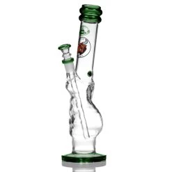 Agung Gripper Full Glass Bong Green 34cm