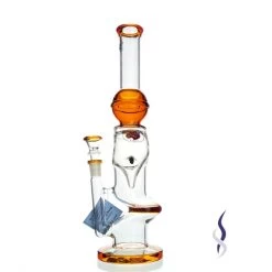 Hookah Equipment Store 8 Angry Bulls Bent Bubble Peculator Glass Bong 35cm Amber