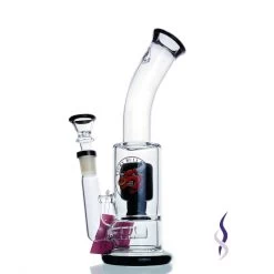 Agung Percolator Full Glass Bong Black 23cm