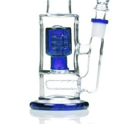 Agung Percolator Full Glass Bong Blue 23cm -Hookah Equipment Store A7130 glass percolator bong blue3