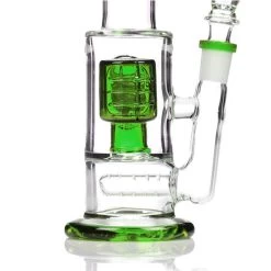 Agung Percolator Full Glass Bong Green 23cm -Hookah Equipment Store A7130 glass percolator bong green4