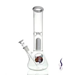 Agung Angry Bull Percolator Full Glass Bong White 29cm