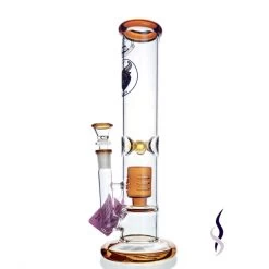Agung Percolator Tube Full Glass Bong 30cm Amber