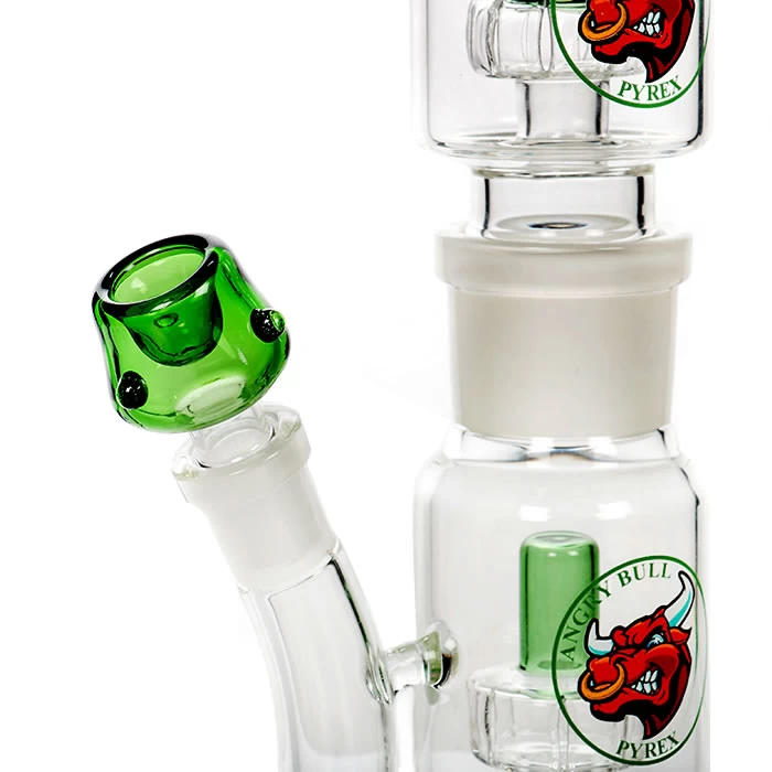 Agung Angry Bull Modular Diffuser Glass Bong 32cm Green 4 Agung Angry Bull Modular Diffuser Glass Bong 32cm Green - Image 4