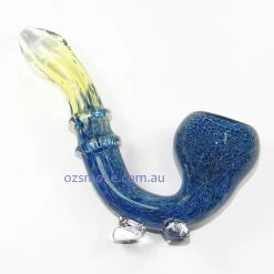 Agung Sherlock Glass Bubbler Blue -Hookah Equipment Store A7402 glass sherlock blue3