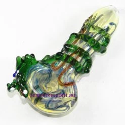 Agung Glass Dry Pipe Green Dragon