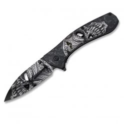 Albainox Skull Pocket Knife Black 18477 13cm