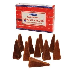 Satya Nag Champa Dragon Blood Backflow DHOOP Incense 10 Cones