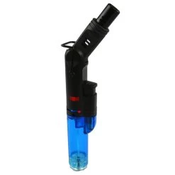 Stand Up Adjustable Head Blow Jet Lighter Transparent Body 19cm