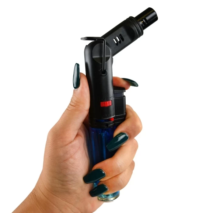 Stand Up Adjustable Head Blow Jet Lighter Transparent Body 19cm 3 Stand Up Adjustable Head Blow Jet Lighter Transparent Body 19cm - Image 3