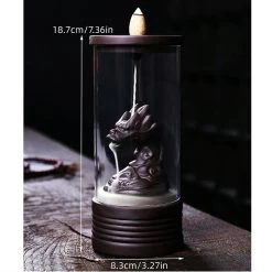 Clay Chinese Dragon Decor Backflow Incense Burner -Hookah Equipment Store Clay Chinese Dragon Decor Backflow Incense Burner size