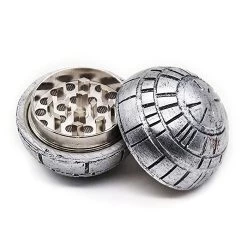 Death Star Three Layer Zinc Herb Grinder Star Wars -Hookah Equipment Store Death star zinc alloy resin 3piece grinder open