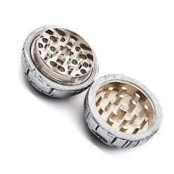 Death Star Three Layer Zinc Herb Grinder Star Wars -Hookah Equipment Store Death star zinc alloy resin 3piece grinder open2
