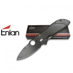 Enlan M020FB Imitation Carbon Fibre Handle Folding Knife 10cm