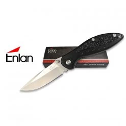 Enlan M019 Black Alloy Handle With Speckle Folding Knife