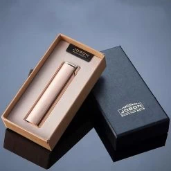 JOBON Windproof Hidden Flame Jet Lighter Silver -Hookah Equipment Store Gla17 jobon wind proof eletronical ignition refillable gas lighter gift box 2