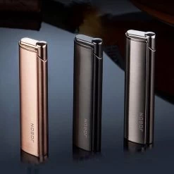 JOBON Windproof Hidden Flame Jet Lighter Faint Gold -Hookah Equipment Store Gla17 jobon wind proof eletronical ignition refillable gas lighter triple