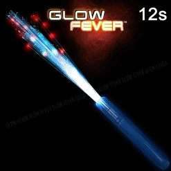 Glow Fever 38cm Fibre Optic Stick LED Magic Wand Blue 12s