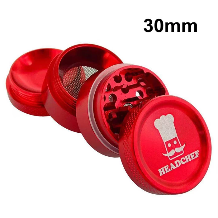 Headchef Grinder 30mm 4Pieces Red 1 Headchef Grinder 30mm 4Pieces Red