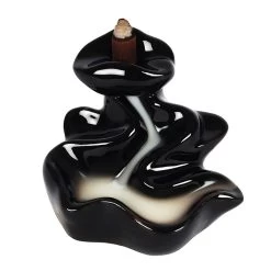 Handcrafted Black River Ceramic Backflow Incense Burner
