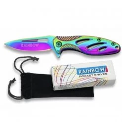 Albainox Rainbow Aluminium Handle Folding Knife 10cm
