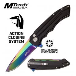 Mtech Rainbow Aluminium Handle Folding Knife