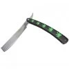 Defender Xtreme Razor Green Leaf Folding Knife