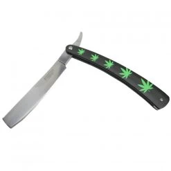 Defender Xtreme Razor Green Leaf Folding Knife