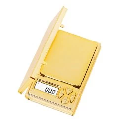On Balance SHINE CHROME Gold DIGITAL MINI SCALE 100g_0.01g