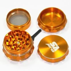 Stone Age Pro 4Piece Laser Cut Aluminium Grinder Gold 5 Stone Age Pro 4Piece Laser Cut Aluminium Grinder Gold -Hookah Equipment Store TM035 stone age pro 4pieces laser cut metal grinder gold detail2