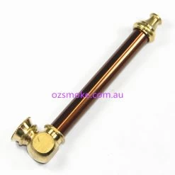 Aluminium Metal Dry Pipe 10cm -Hookah Equipment Store TP607 metal pipe brown