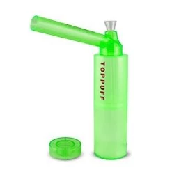 Top Puff Water Pipe Screw On Bottle Converter With Bottle -Hookah Equipment Store Top puff green