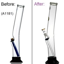 Universal Bonza Glass Stem 14 Universal Bonza Glass Stem -Hookah Equipment Store Universal stem A1181 before after