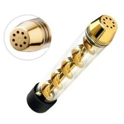7Pipe Twist Glass Blunt Gold