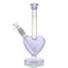 Purple Love Heart WEGE Full Glass Bong 24cm