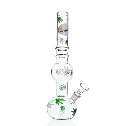 WEGE Weed Double Bubble Full Glass Bong 27cm