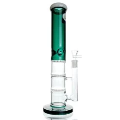 WEGE 3Layer Percolator Ice Catcher Vertical Full Glass Bong Green 35cm