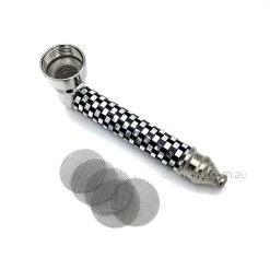 Chrome Coated Zinc Alloy Dry Pipe Black With 5 Mesh Screens