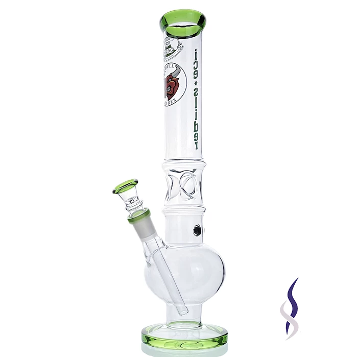 Agung Ice Slider Bubble Full Glass Bong Green 33cm 1 Agung Ice Slider Bubble Full Glass Bong Green 33cm